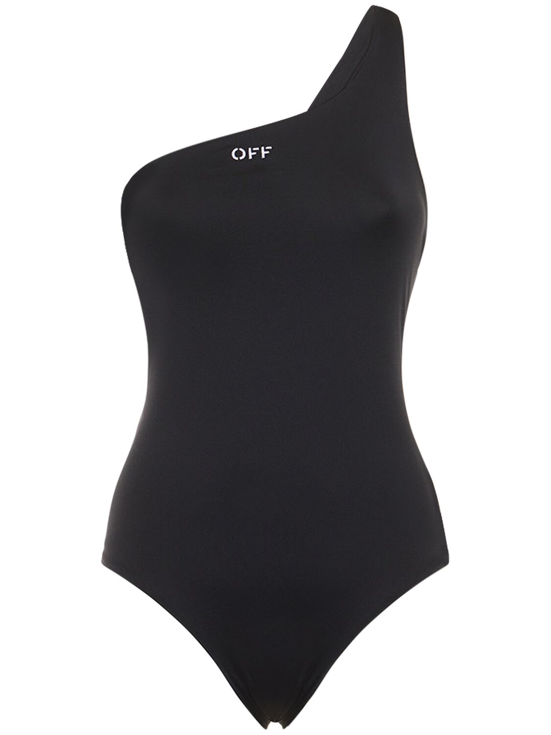 Shop Off-white Off Stamp Lycra One-piece Swimsuit In Black
