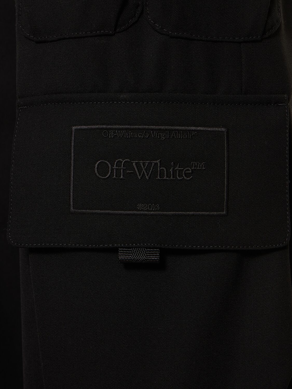 Shop Off-white Toybox Virgin Wool Cargo Pants In Black