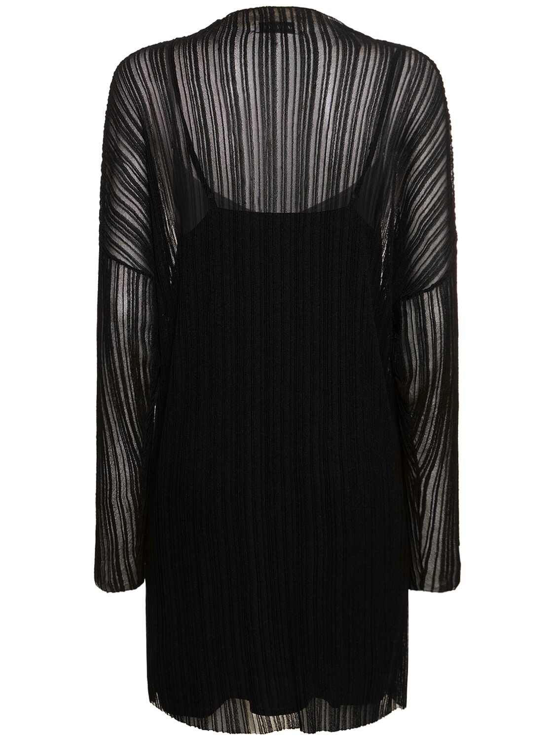 Shop Anine Bing Clare Viscose Blend Mini Dress In Black