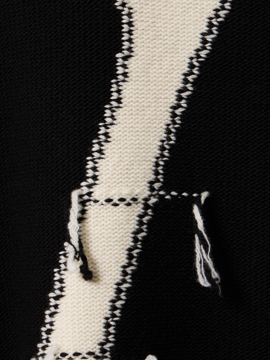 Shop Off-white Ow Maxi Logo Wool Crewneck Sweater In Black,white
