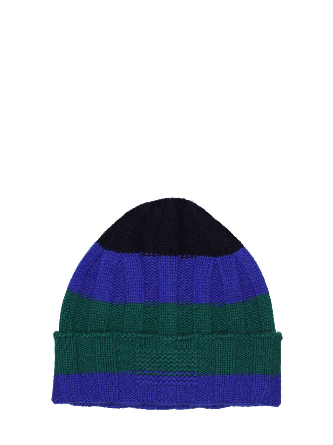 Guest In Residence The Rib Stripe Cashmere Hat In Green,blue