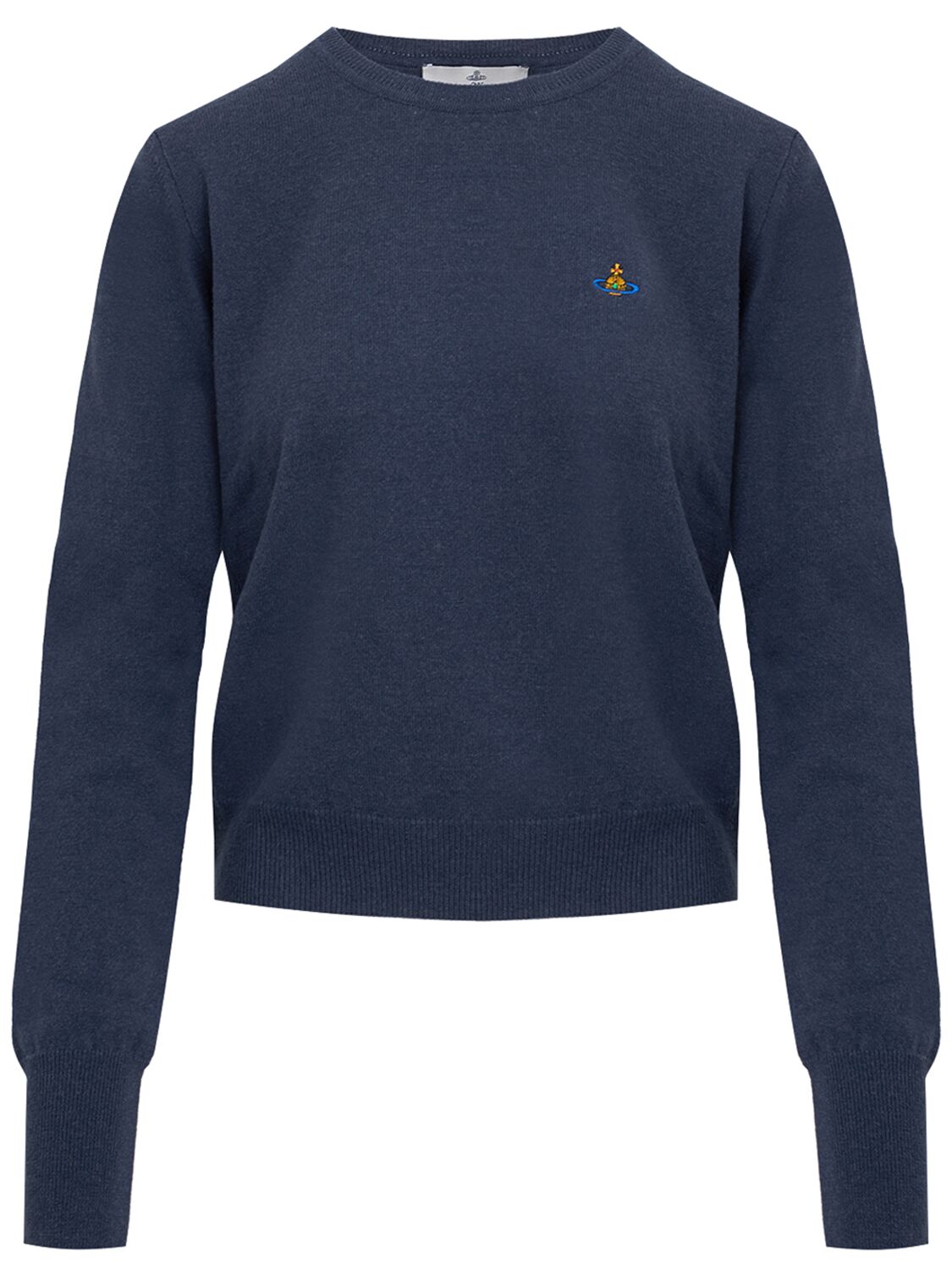 Vivienne Westwood Bea Wool & Cashmere Logo Sweater In Navy