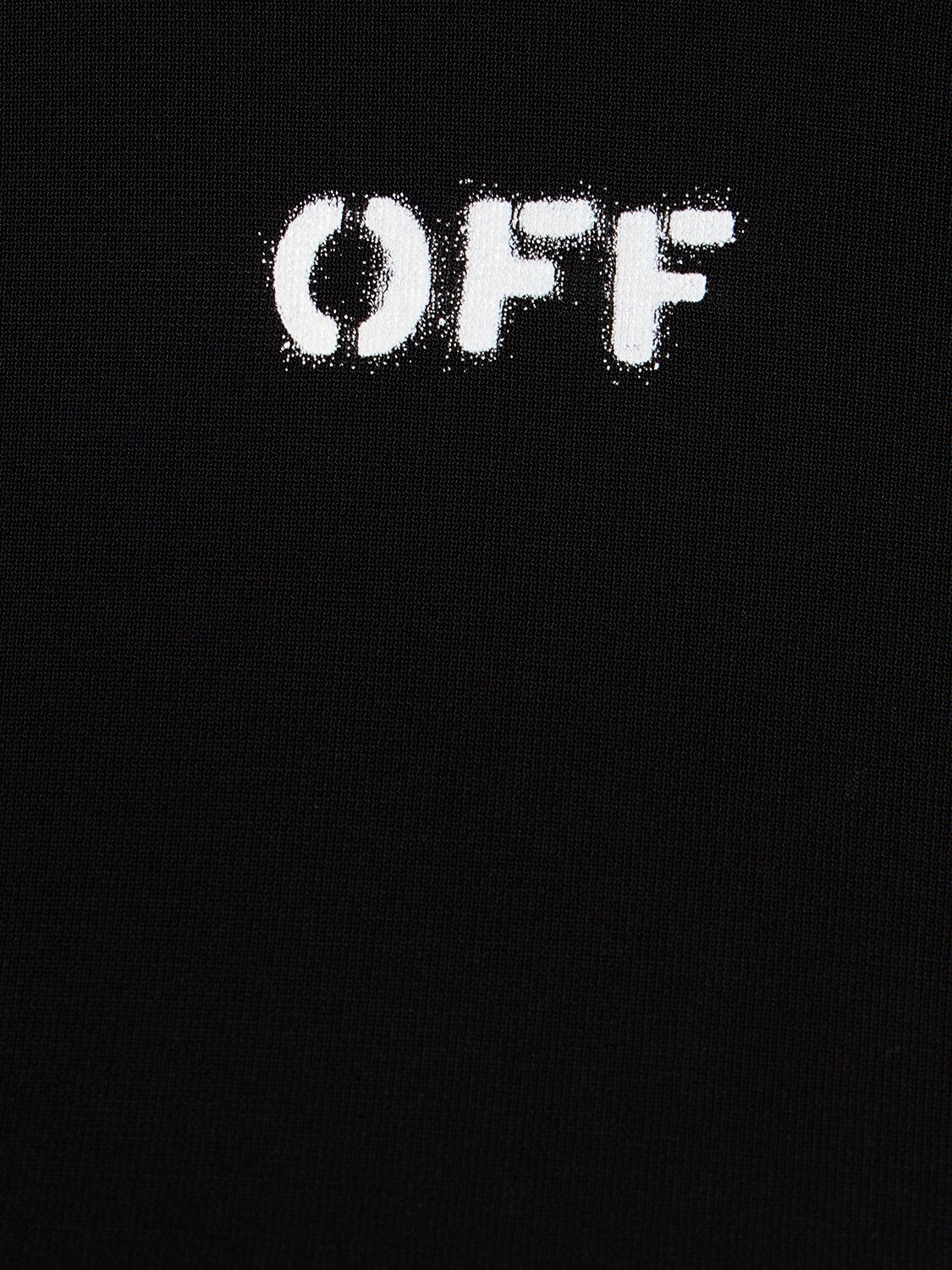 Shop Off-white Logo Viscose Blend Crewneck Sweater In Black