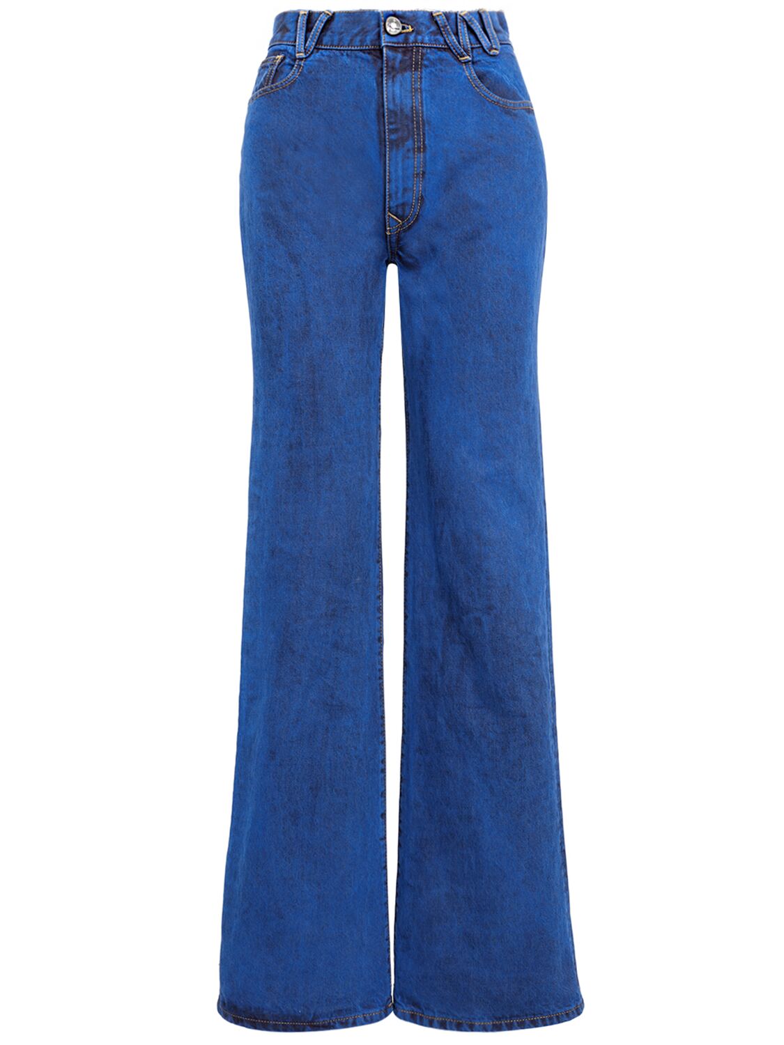 Shop Vivienne Westwood Ray Denim High Waist Flared Wide Jeans In Blue