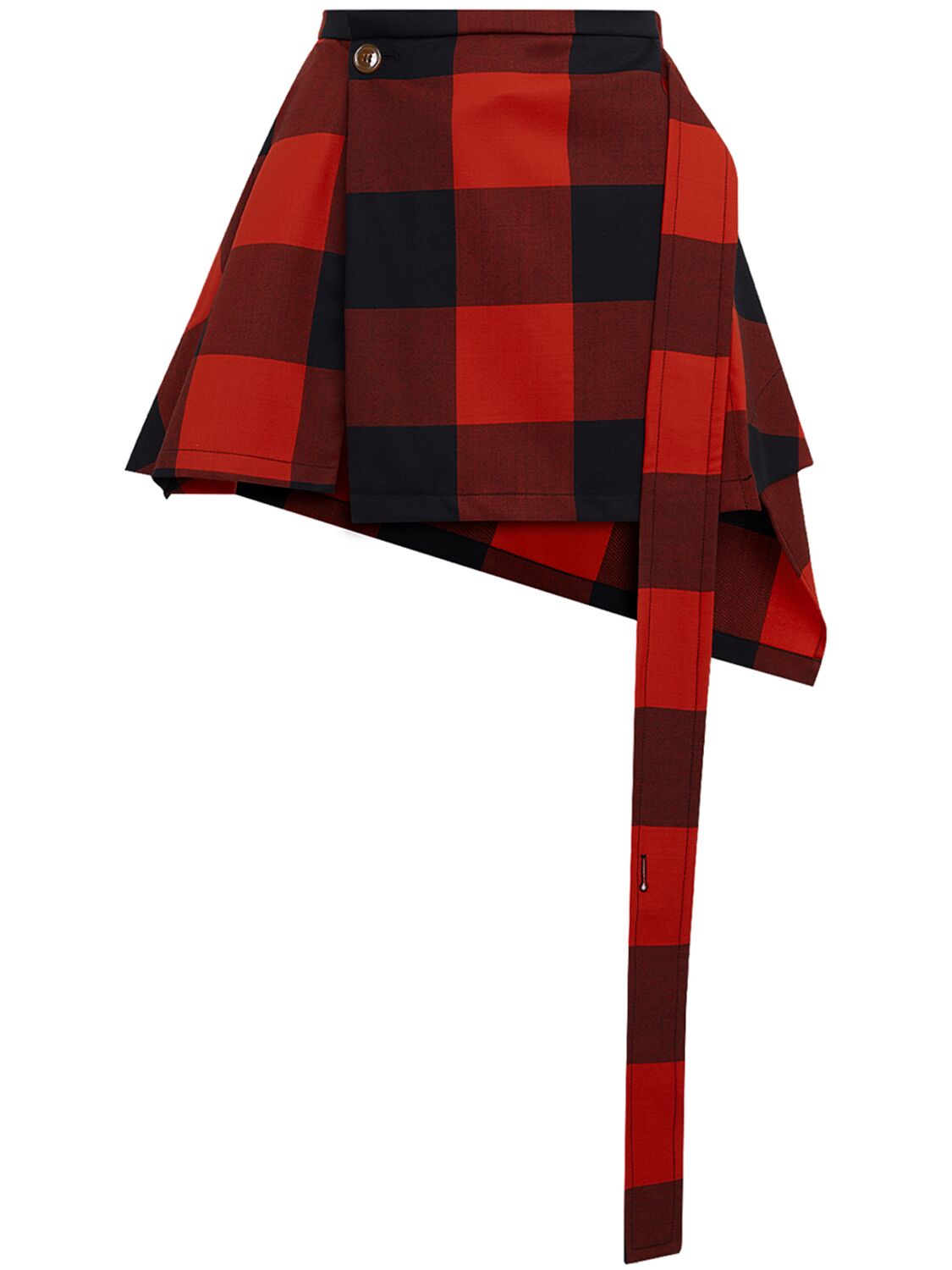 Image of Meghan Tartan Wool Mini Kilt Skirt