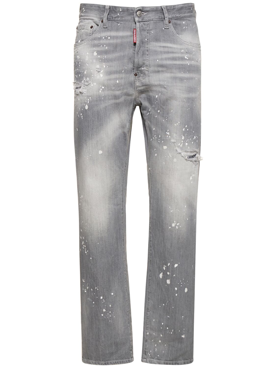 Dsquared2 642 Stretch Cotton Denim Jeans In Grey