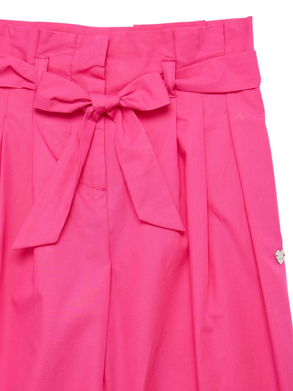MONNALISA COTTON POPLIN PANTS W/BOW 