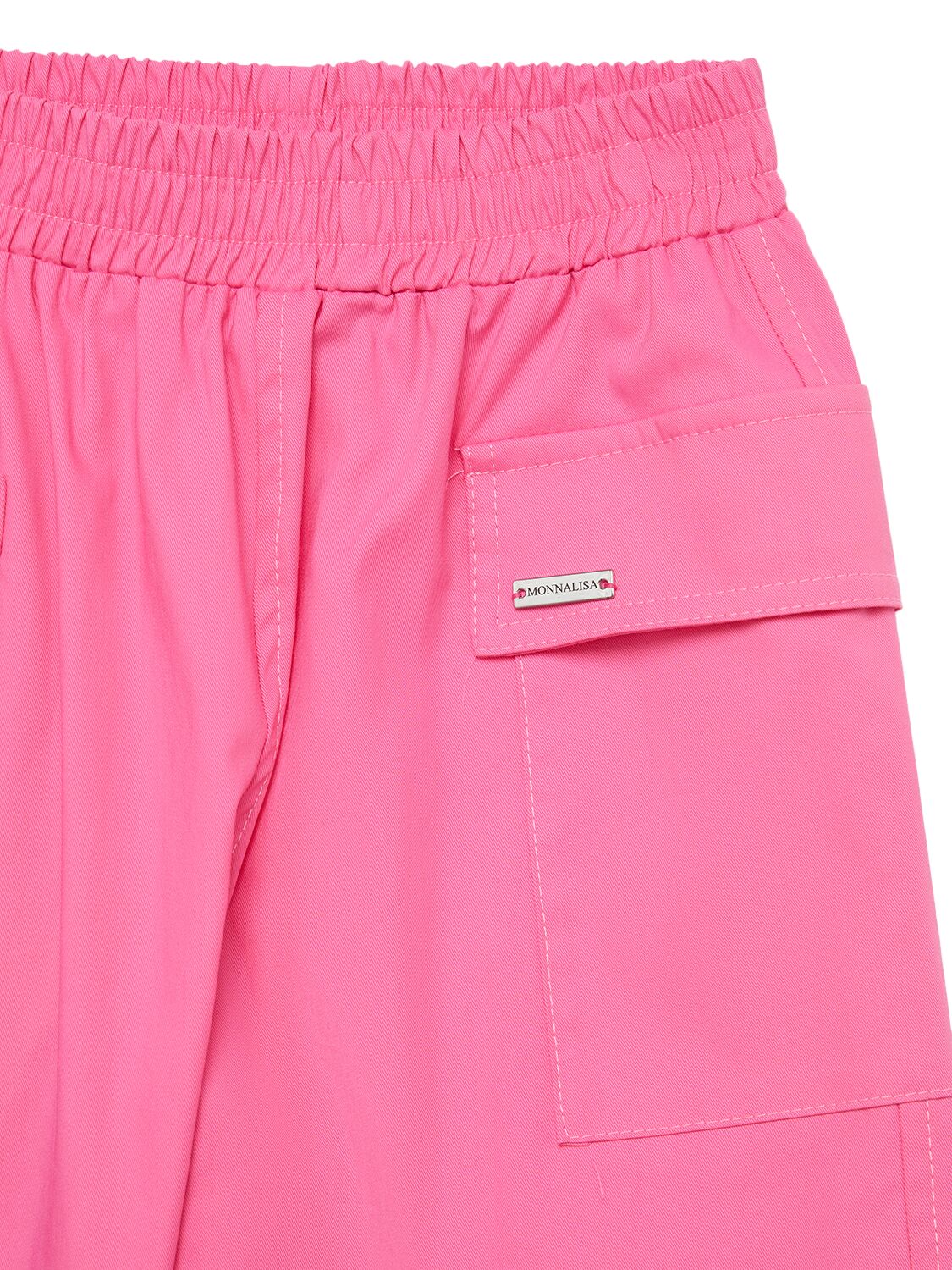 MONNALISA COTTON BLEND LEVANTINE CARGO PANTS 