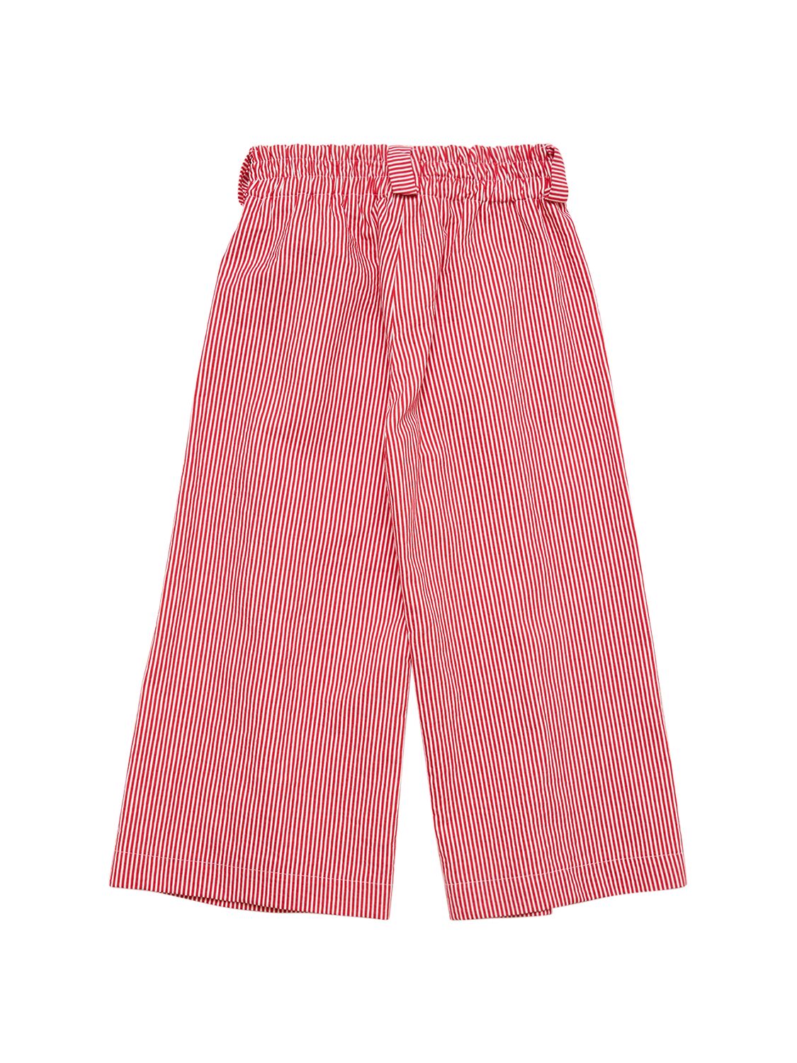 MONNALISA COTTON BLEND PANTS 