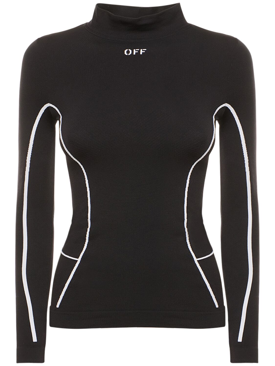 Image of Off Stamp Stretch Tech Long Sleeve Top