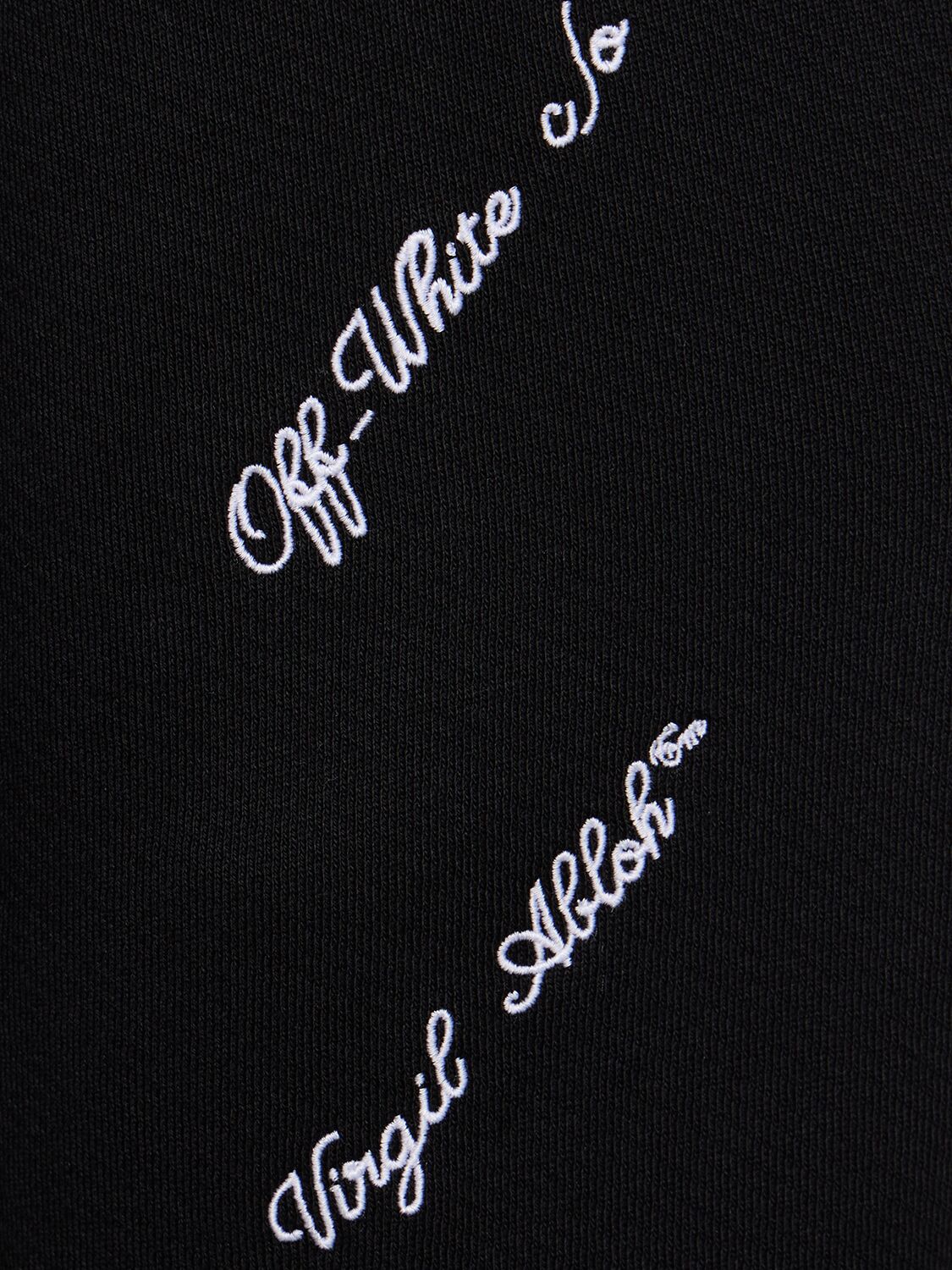 Shop Off-white 23 Skate Logo Cotton Sweatshirt In Black