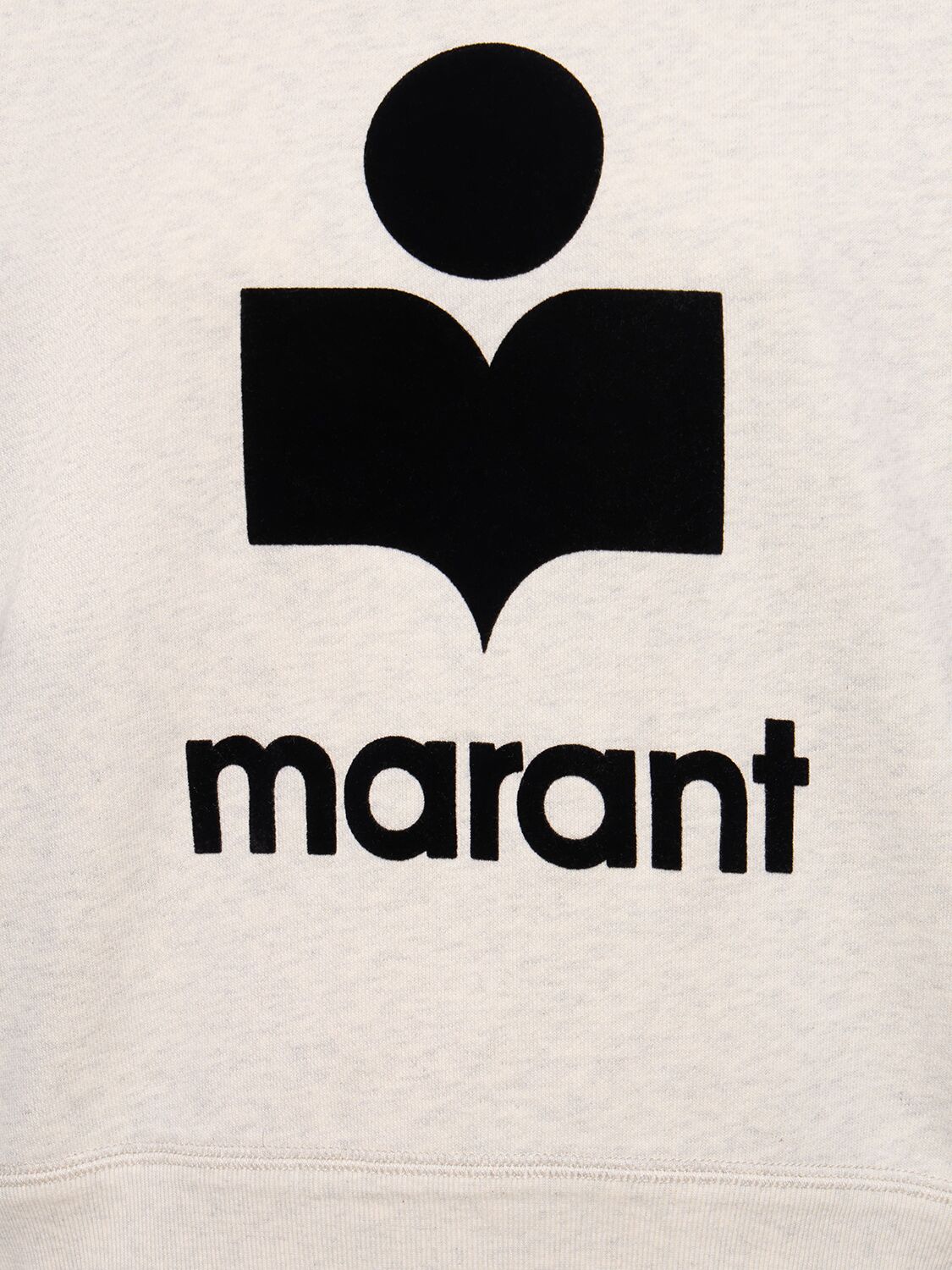 Shop Marant Etoile Moby Logo Cotton Blend Sweatshirt In Naturfarben