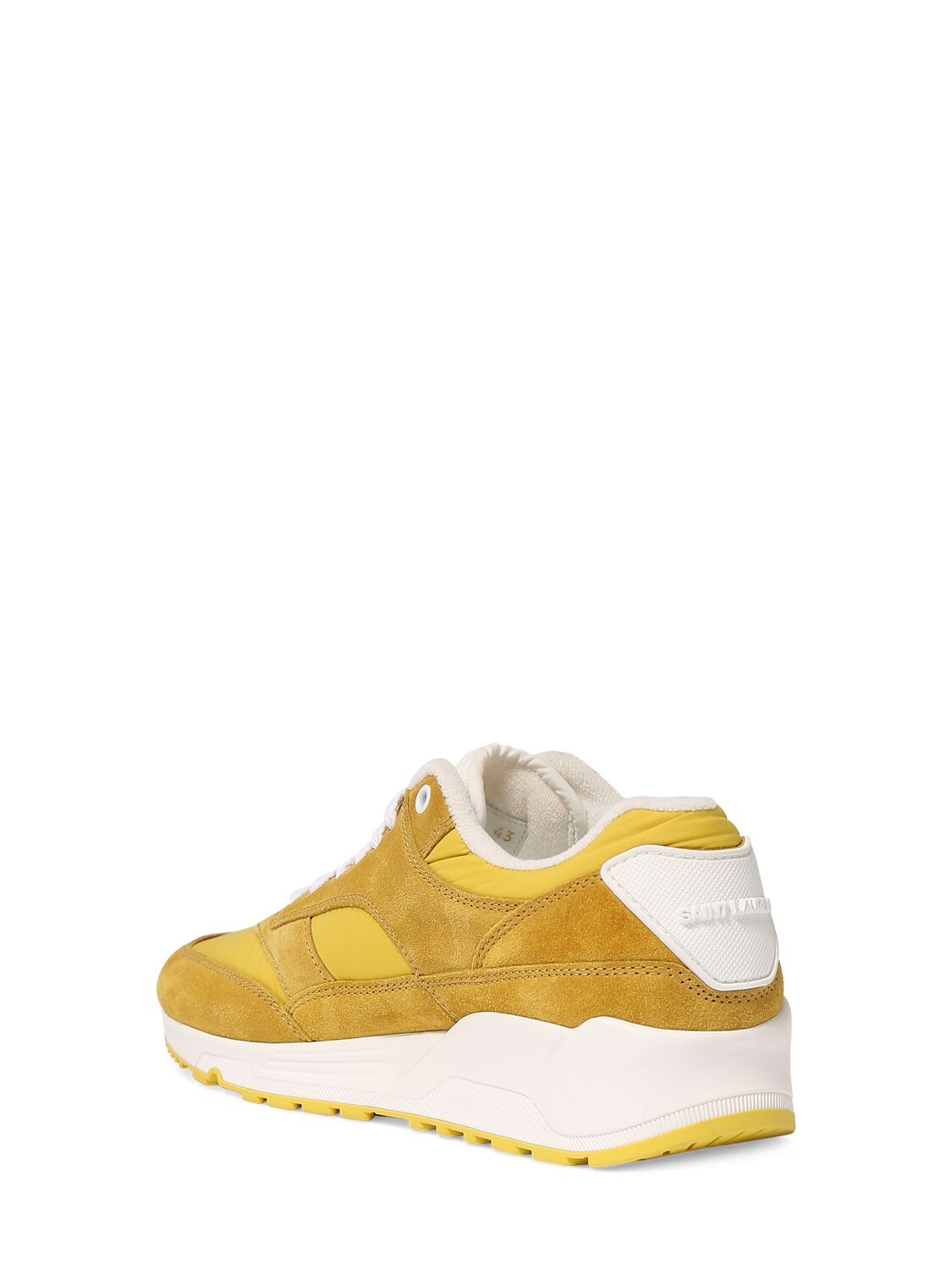 Shop Saint Laurent Bump Leather Sneakers In Mustard Yellow