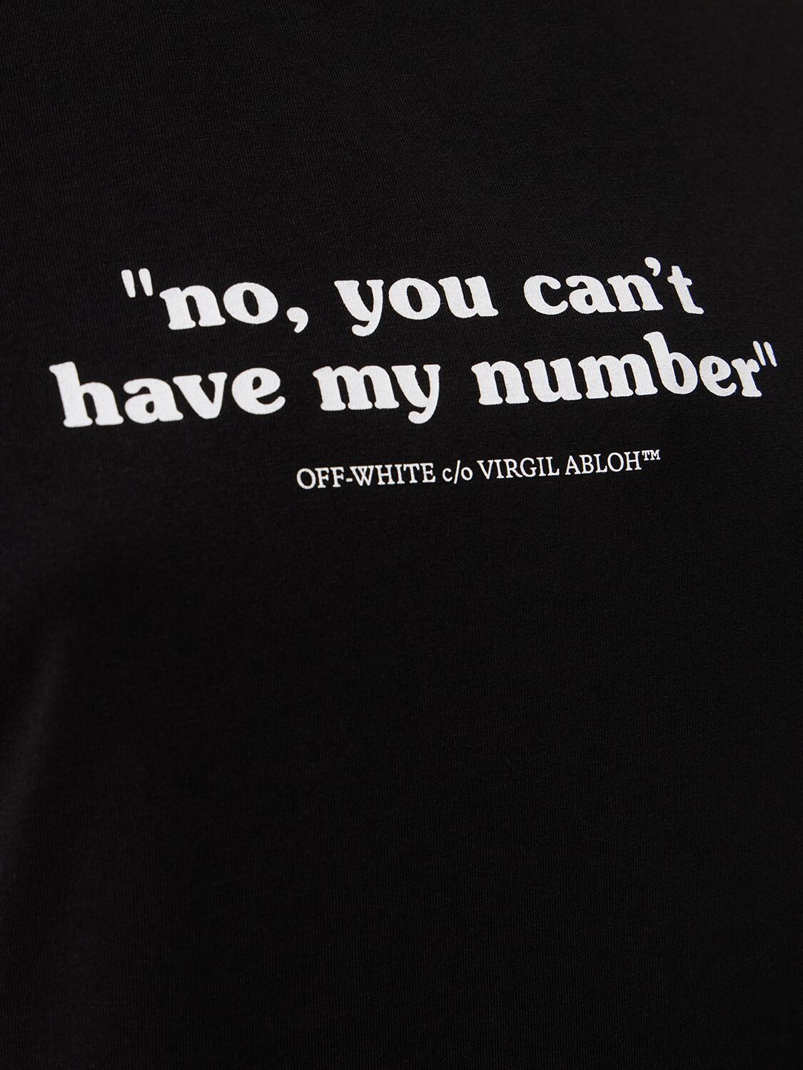 Shop Off-white Quote Number Cotton T-shirt In Black