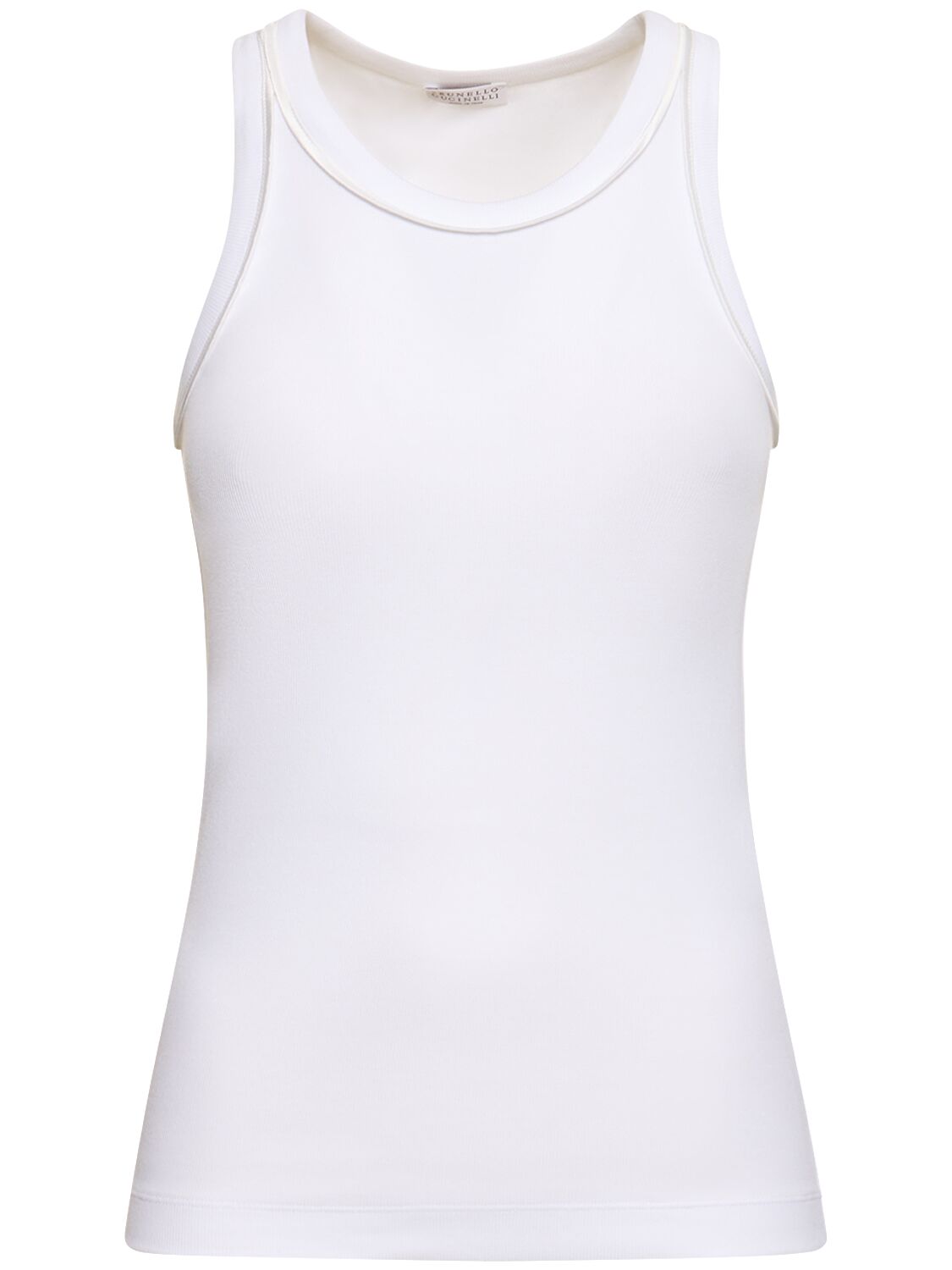Ribbed Cotton Jersey Tank Top