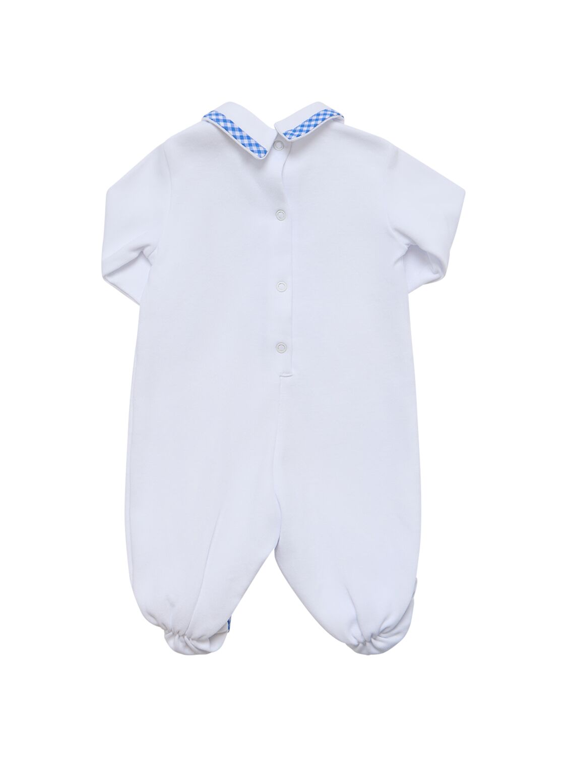 MONNALISA COTTON INTERLOCK ROMPER, HAT &  BIB 