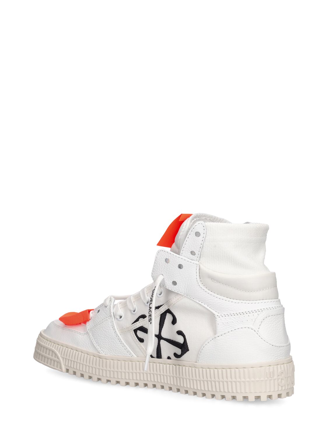 Off-white 20mm 3.0 Off Court Leather Shoes In White,orange