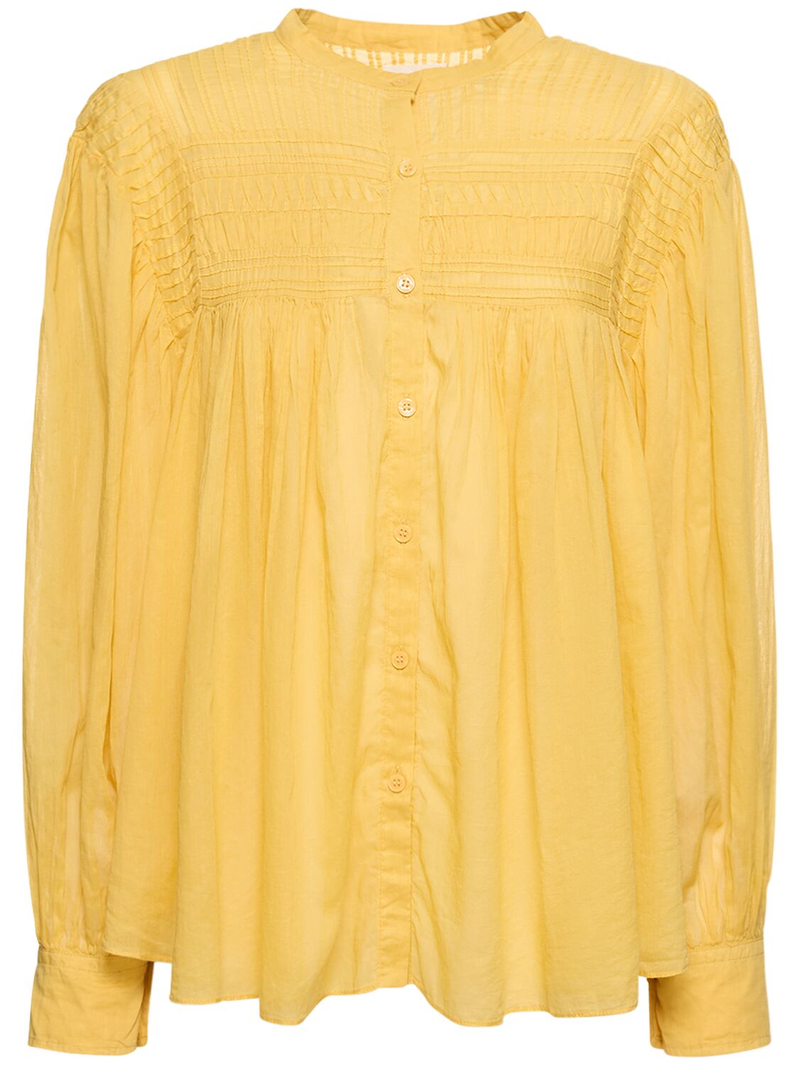 Marant Etoile Plalia Buttoned Cotton Shirt In Gelb