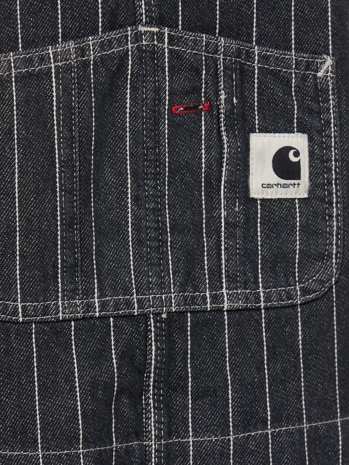 Shop Carhartt Orlean Bib Straight Overalls In Stripe Black