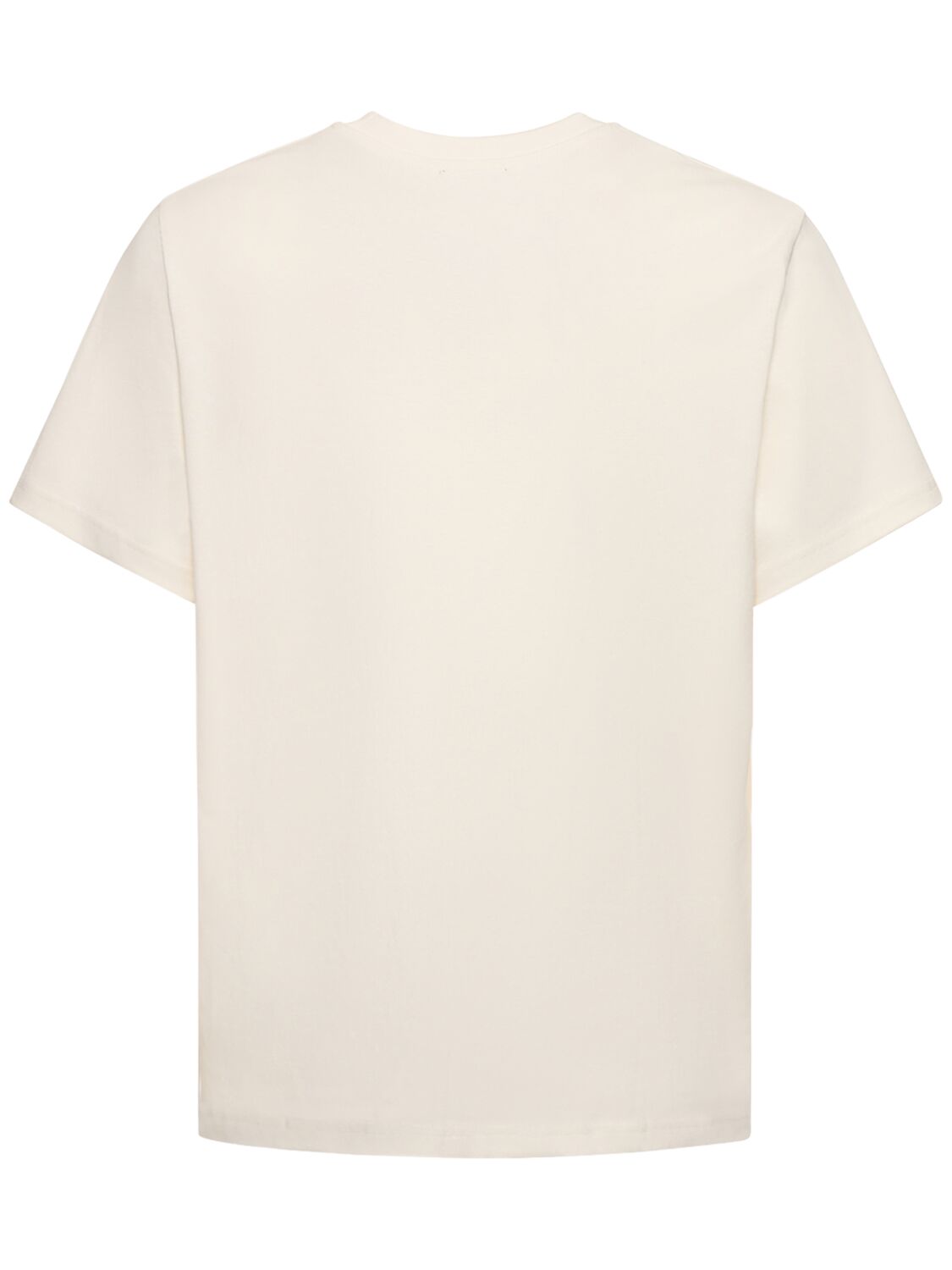 Shop Apc Logo Organic Cotton Jersey T-shirt In Ecru
