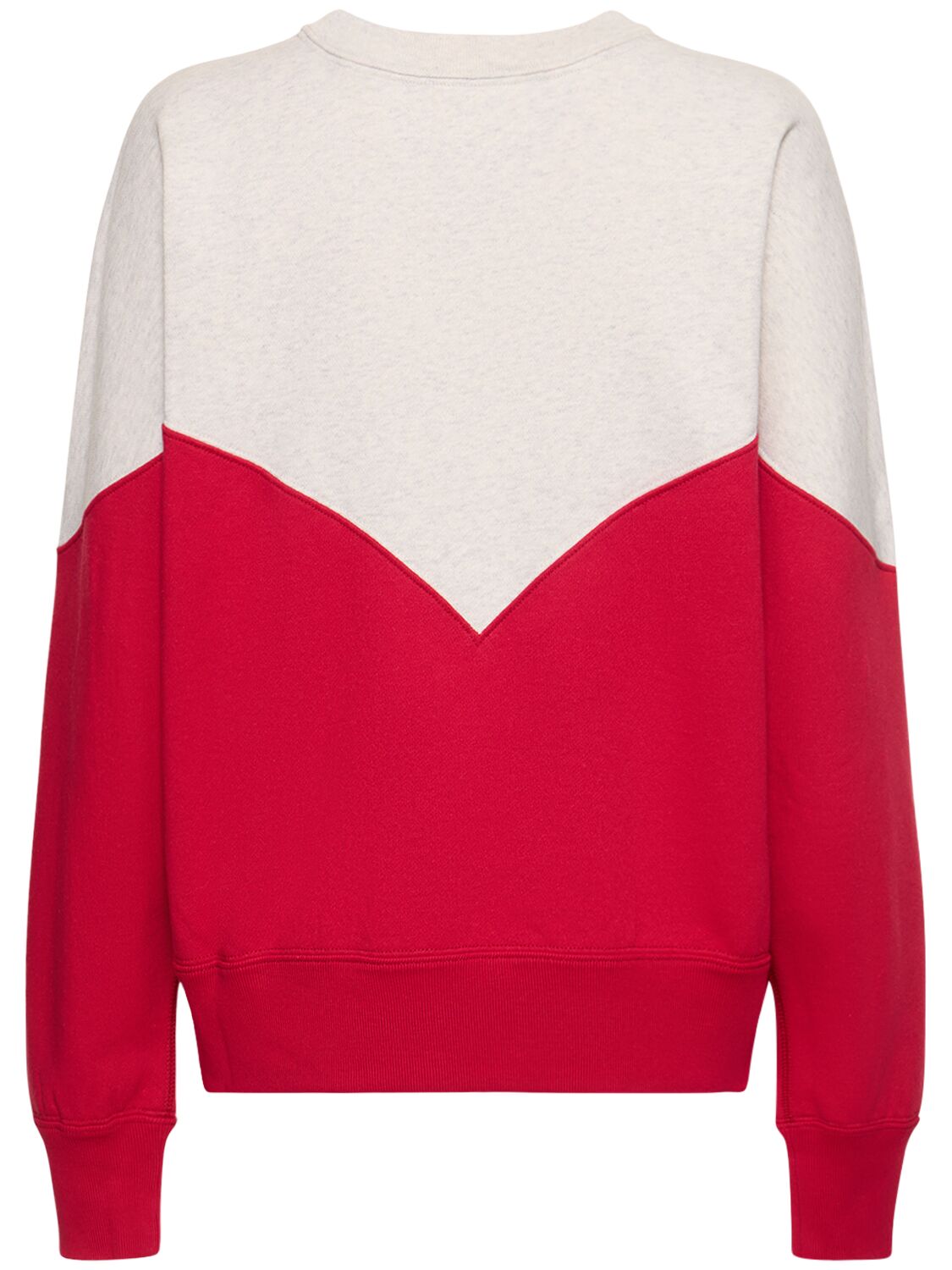 Shop Marant Etoile Houston Logo Jersey Cotton Sweatshirt In Fuchsia,multi