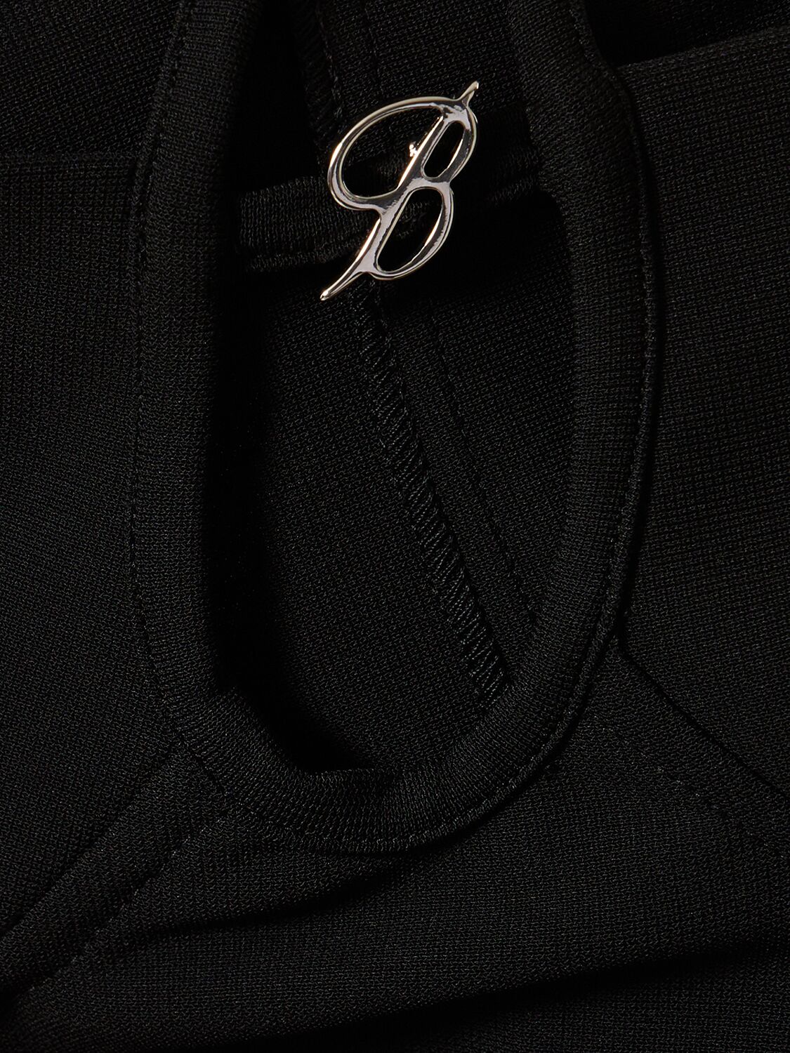 Shop Blumarine Viscose Jersey Sleeveless Mini Dress In Black