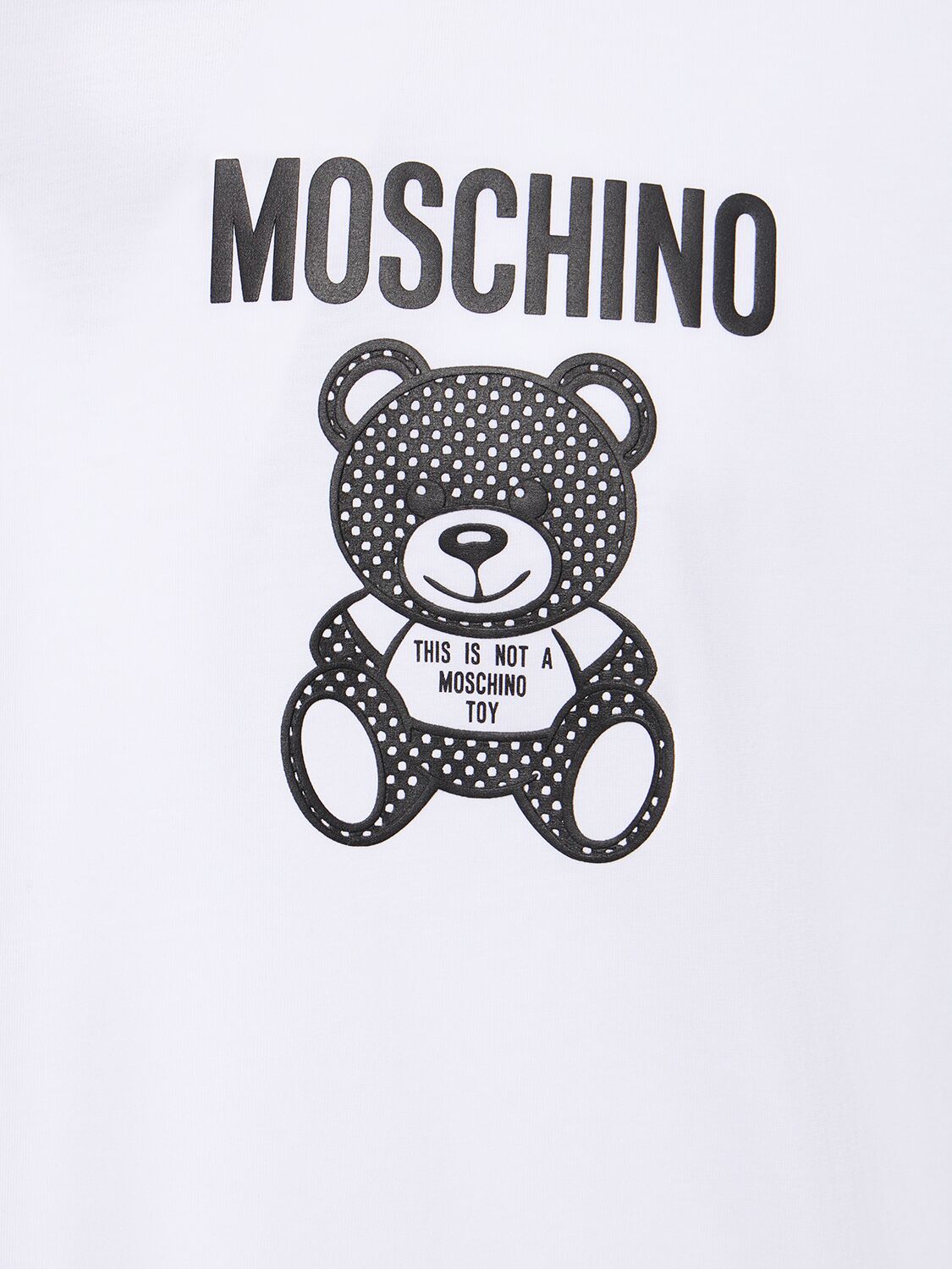 Shop Moschino Teddy Print Organic Cotton T-shirt In White