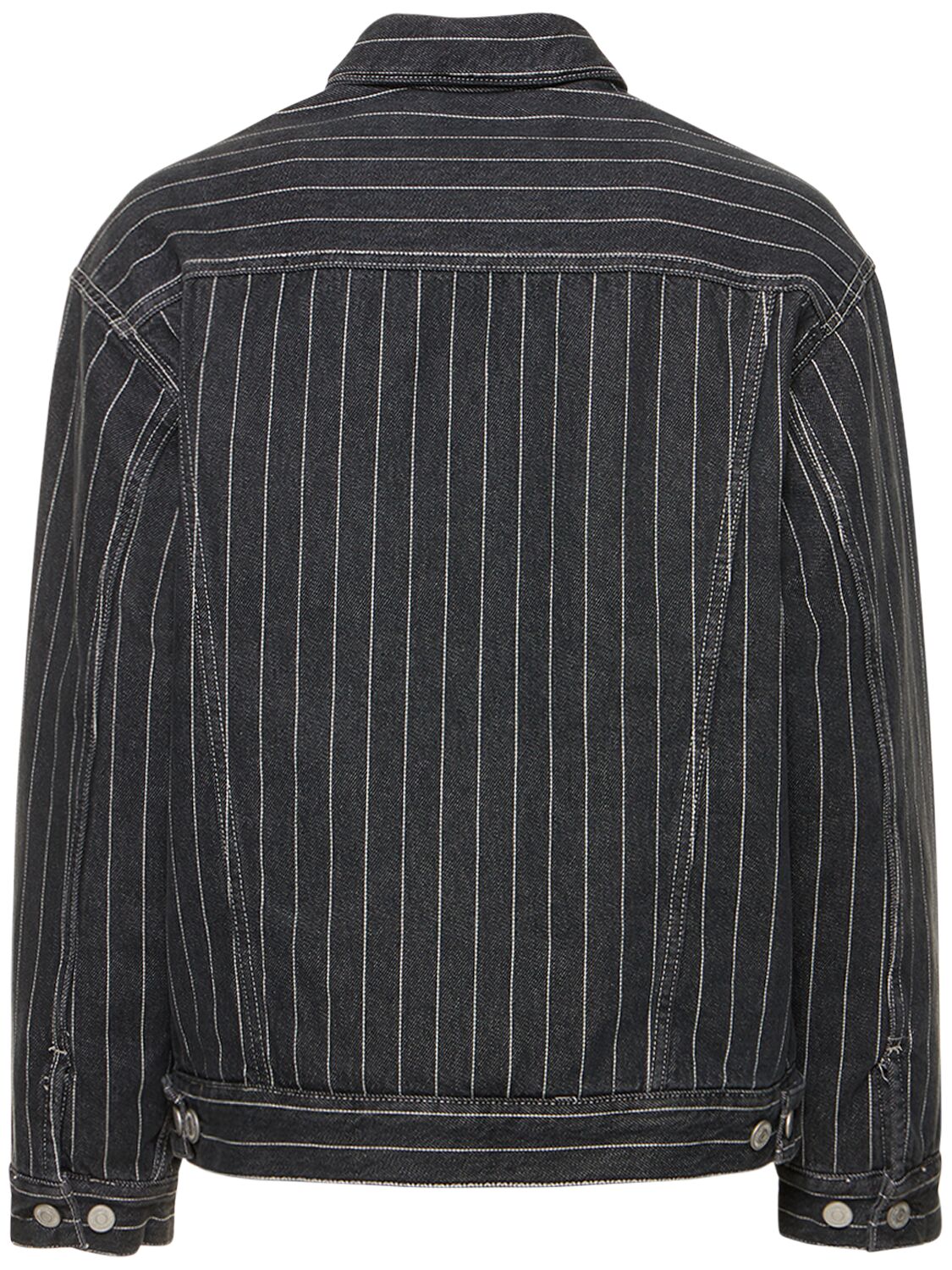 Shop Carhartt Orlean Striped Denim Jacket In Black,white
