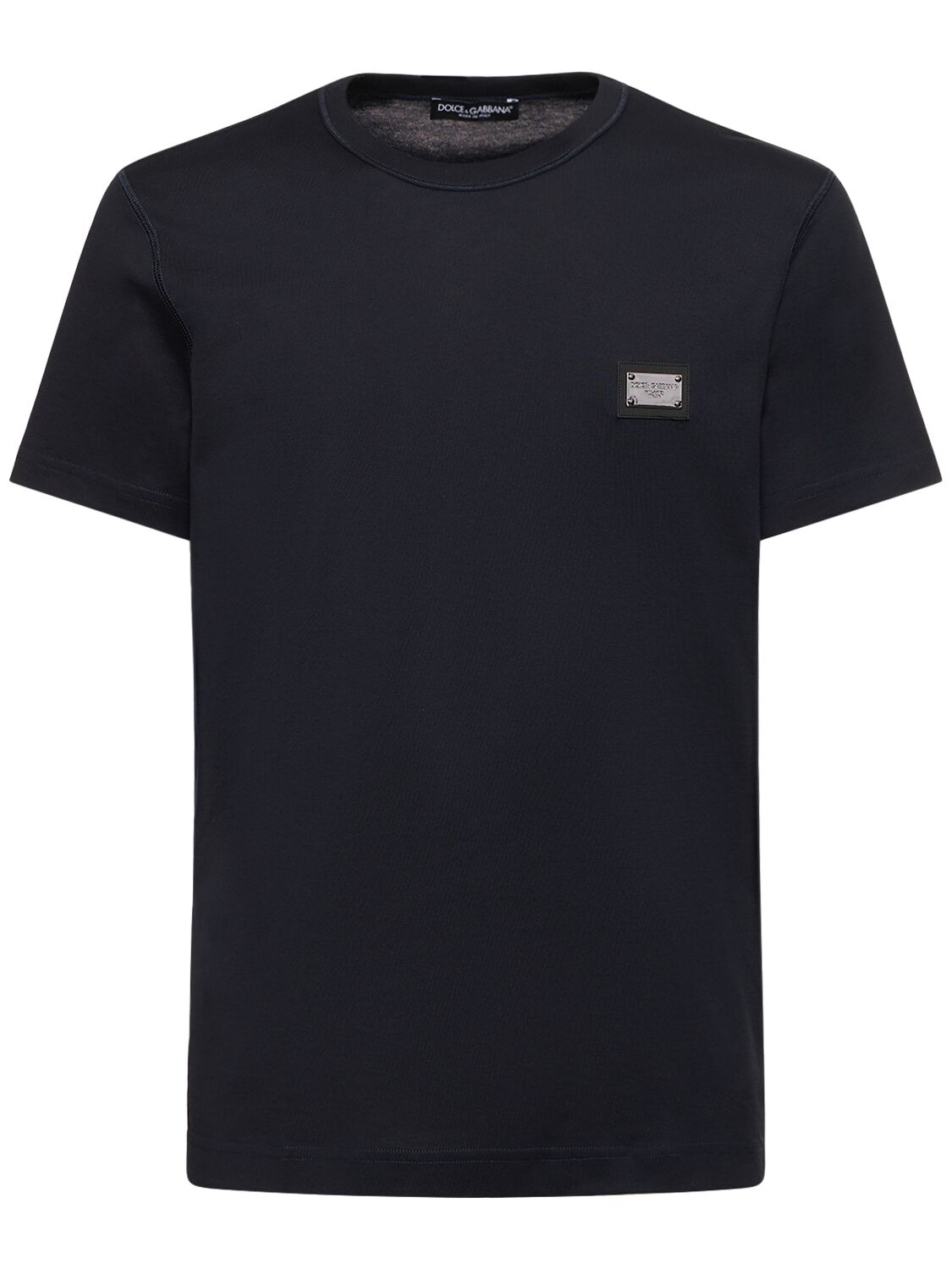 Shop Dolce & Gabbana Essential Jersey T-shirt In Blu Scurissimo