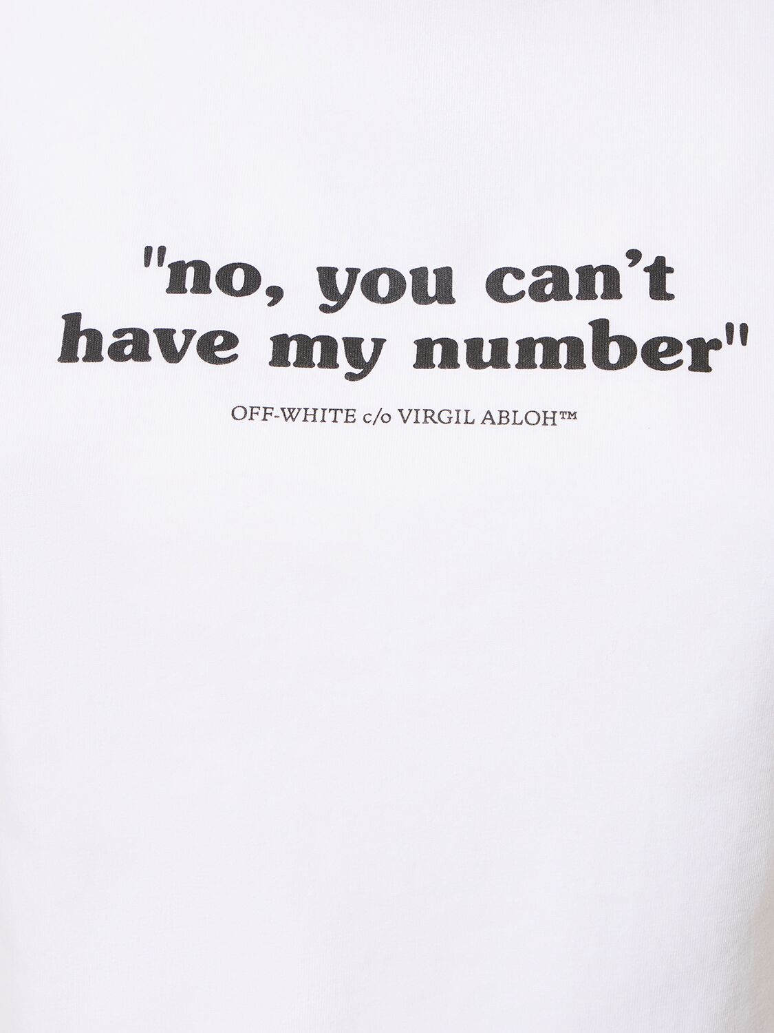 Shop Off-white Quote Number Cotton T-shirt In White