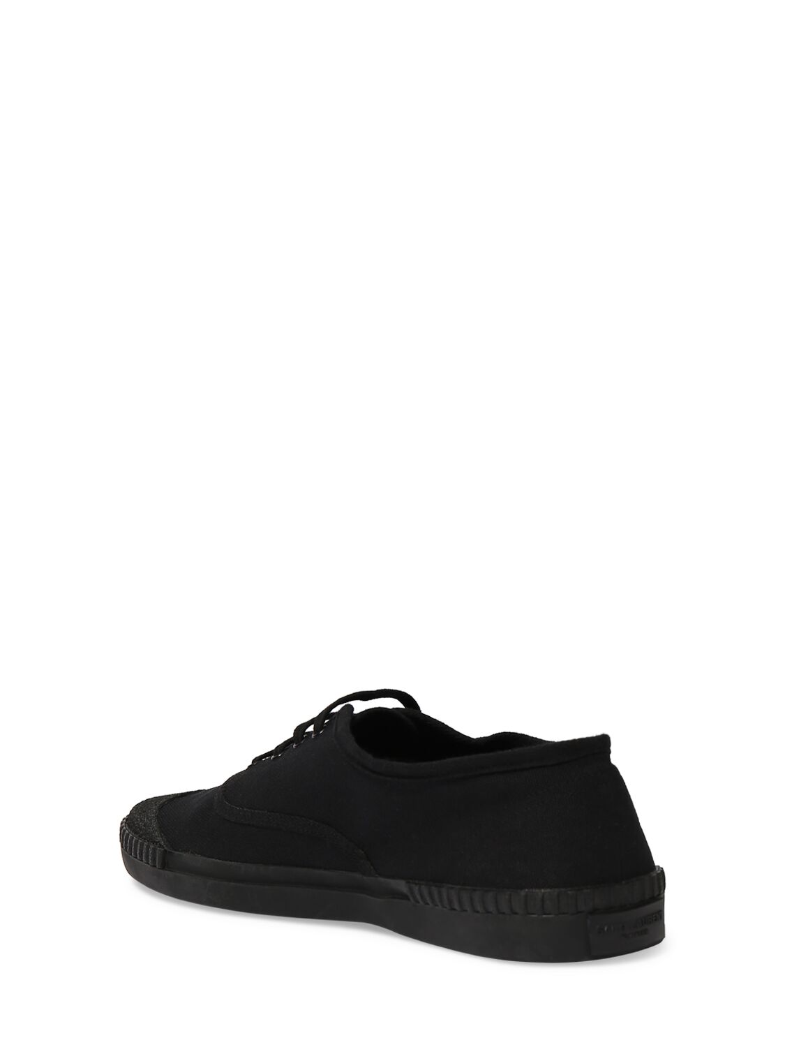 Shop Saint Laurent Wes Canvas Sneakers In Black