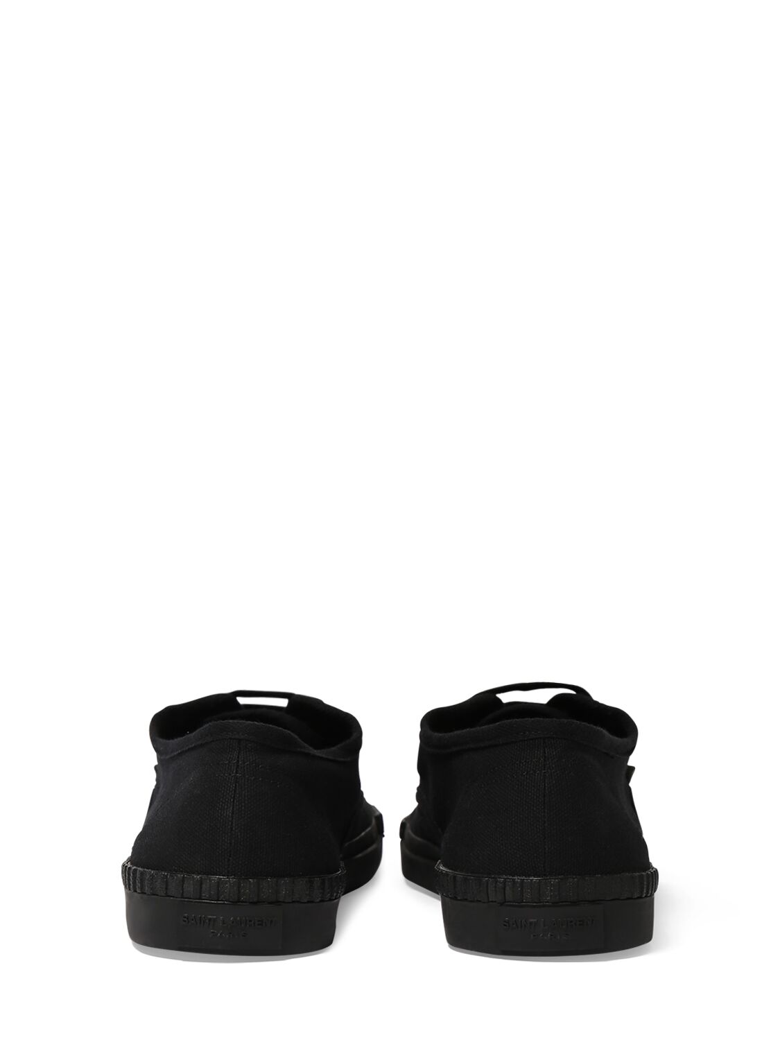 Shop Saint Laurent Wes Canvas Sneakers In Black