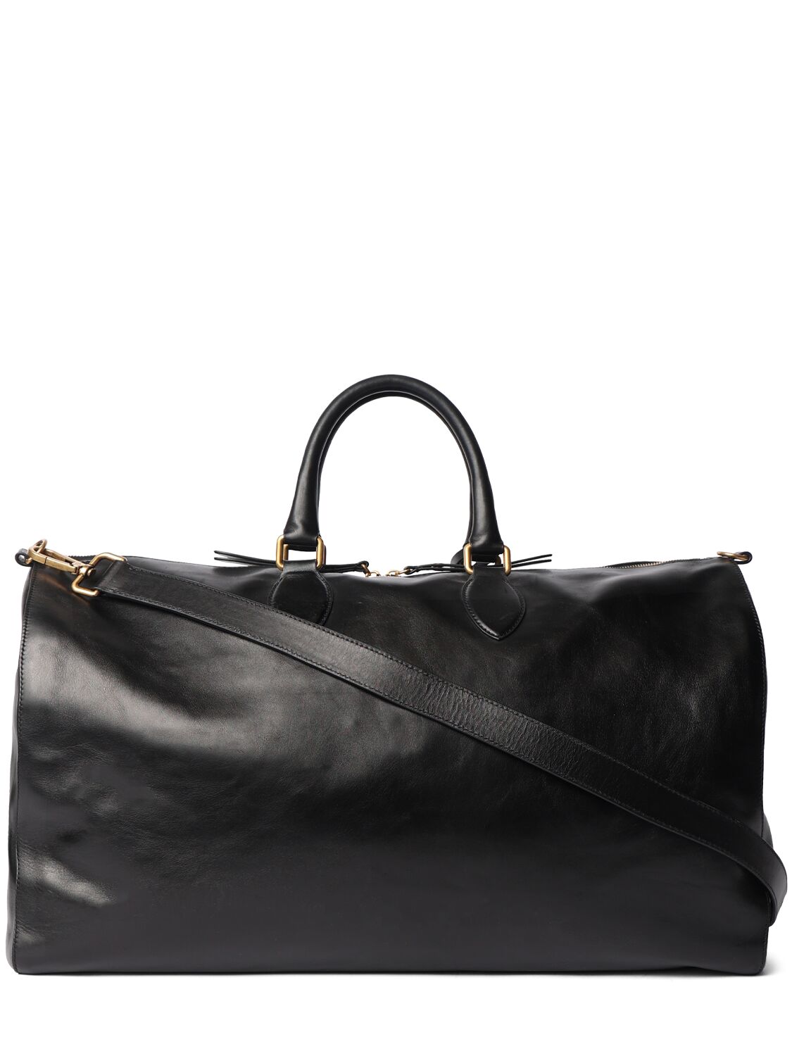 Shop Khaite Pierre Leather Weekender Bag In Black