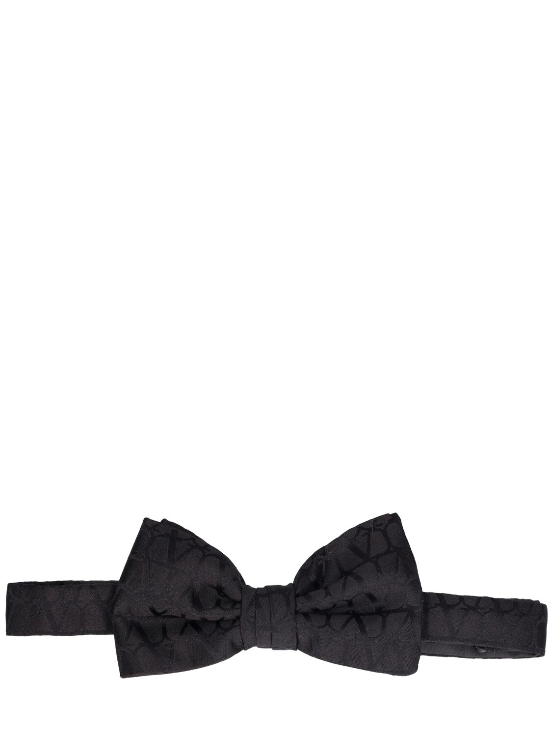 Valentino Garavani Toile Iconographe Silk Bowtie In Black