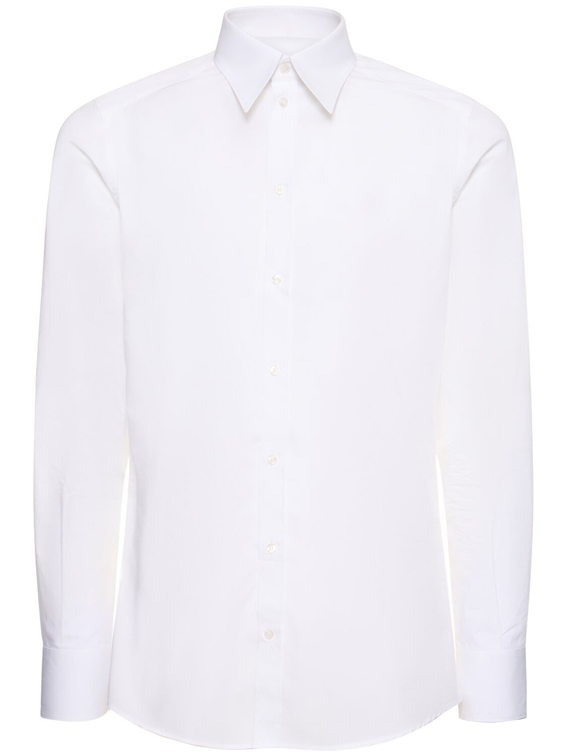 Dolce & Gabbana Klassisches Hemd Aus Baumwollpopeline In Weiss