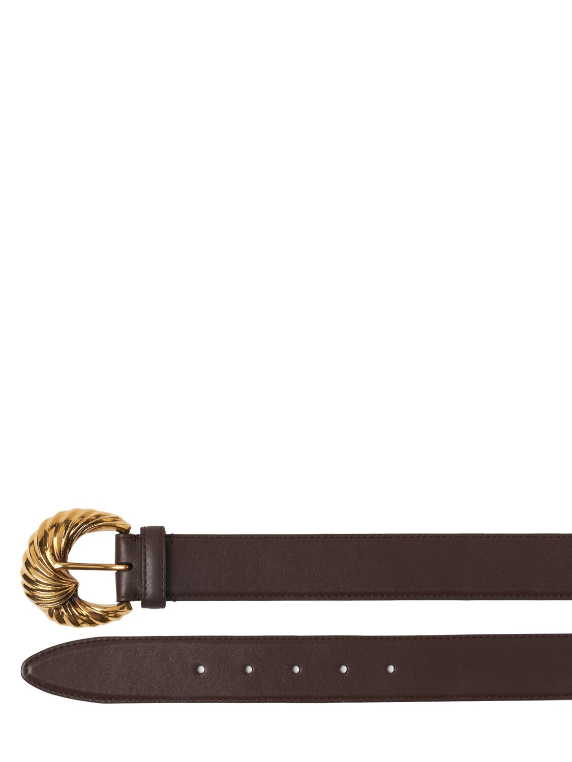 Shop Etro Paisley Buckle Leather Belt In Brown
