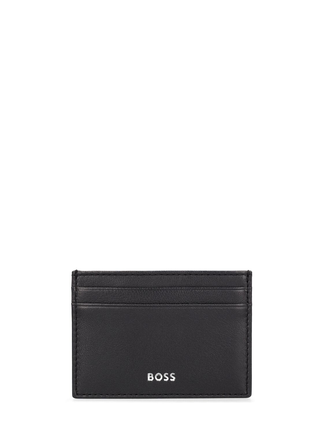 Hugo Boss Randy Leather Card Case In Black