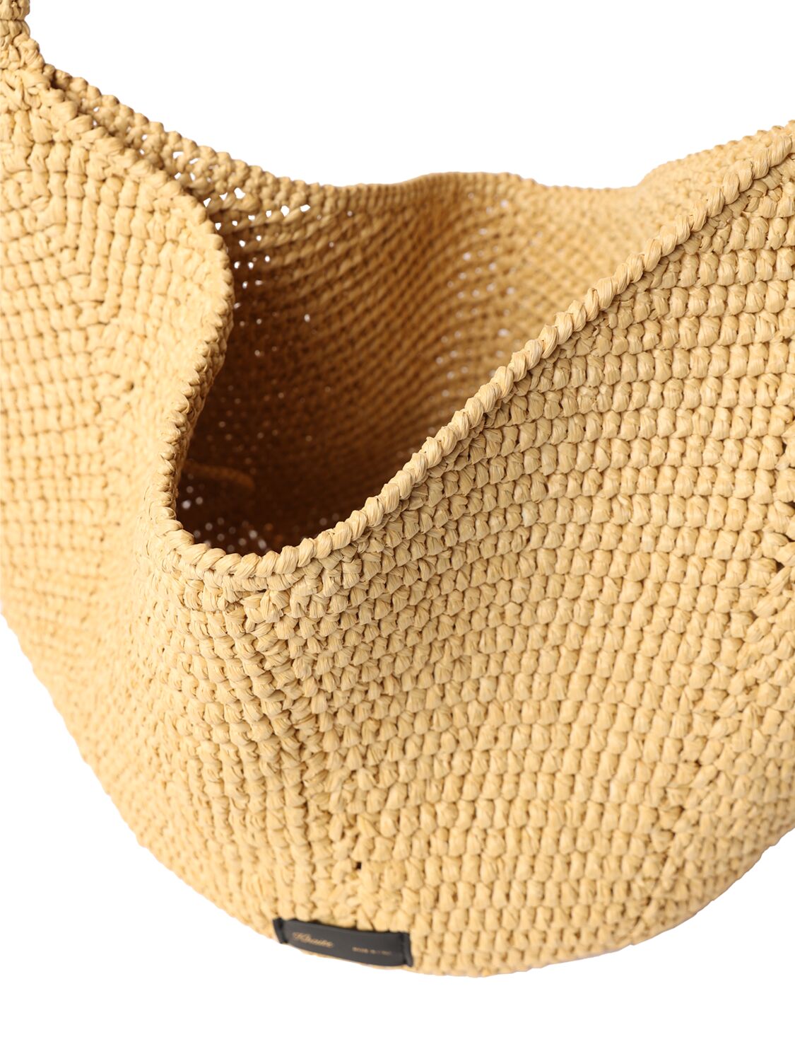 Shop Khaite Medium Lotus Raffia Effect Shoulder Bag In Natural