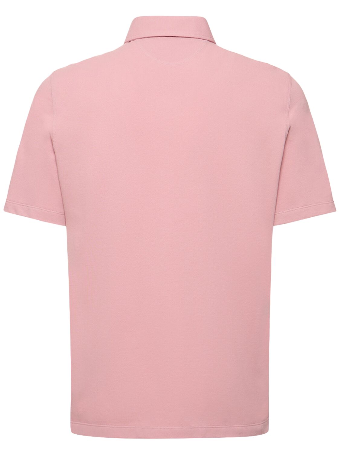 Shop Brunello Cucinelli Cotton Piquet Polo In Pink