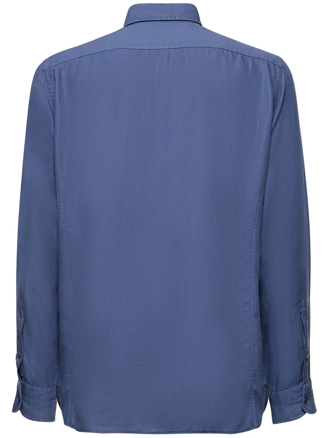 Shop Tom Ford Slim Fit Lyocell Shirt In Blue