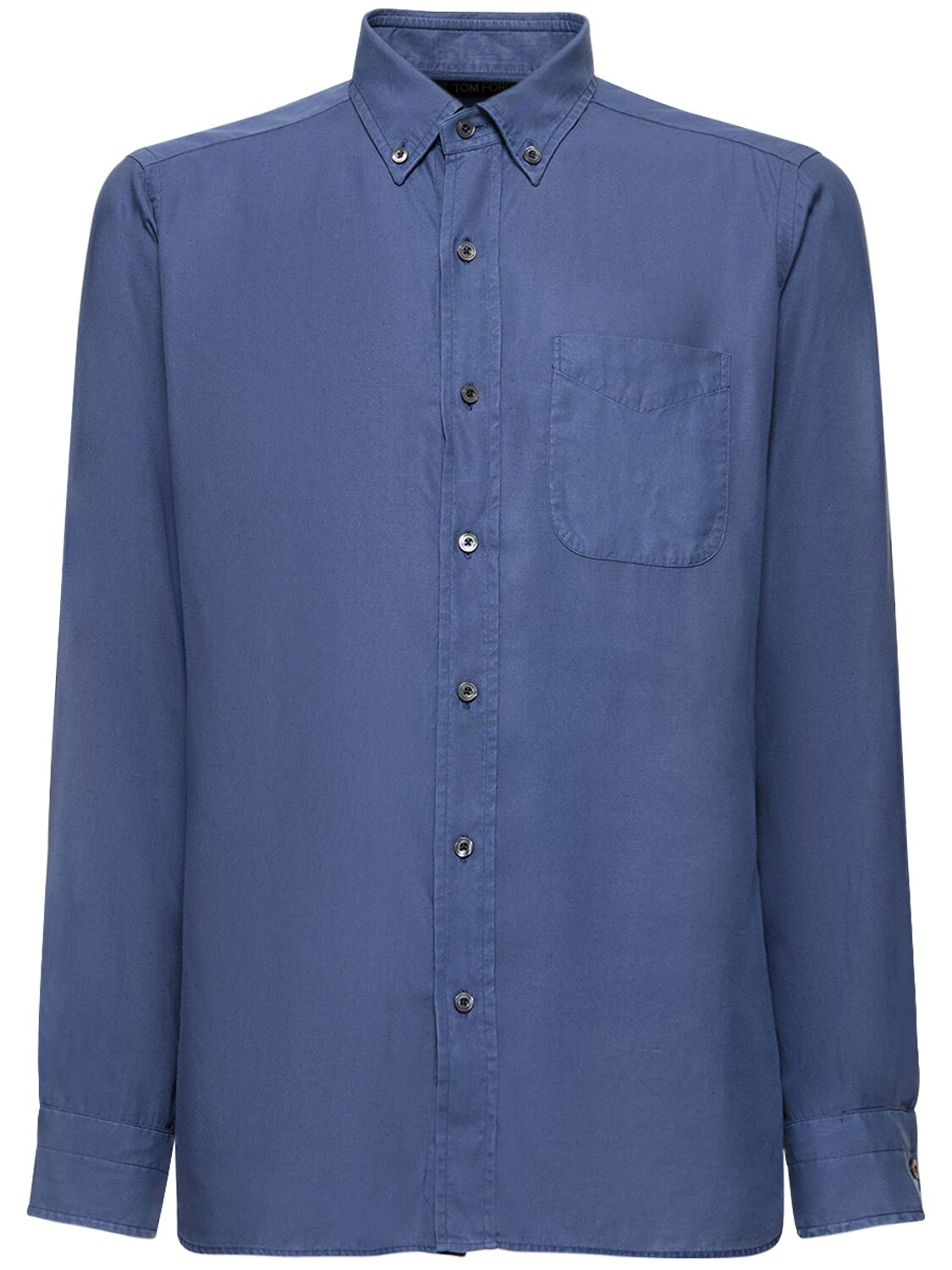 Tom Ford Slim Fit Lyocell Shirt In Blue