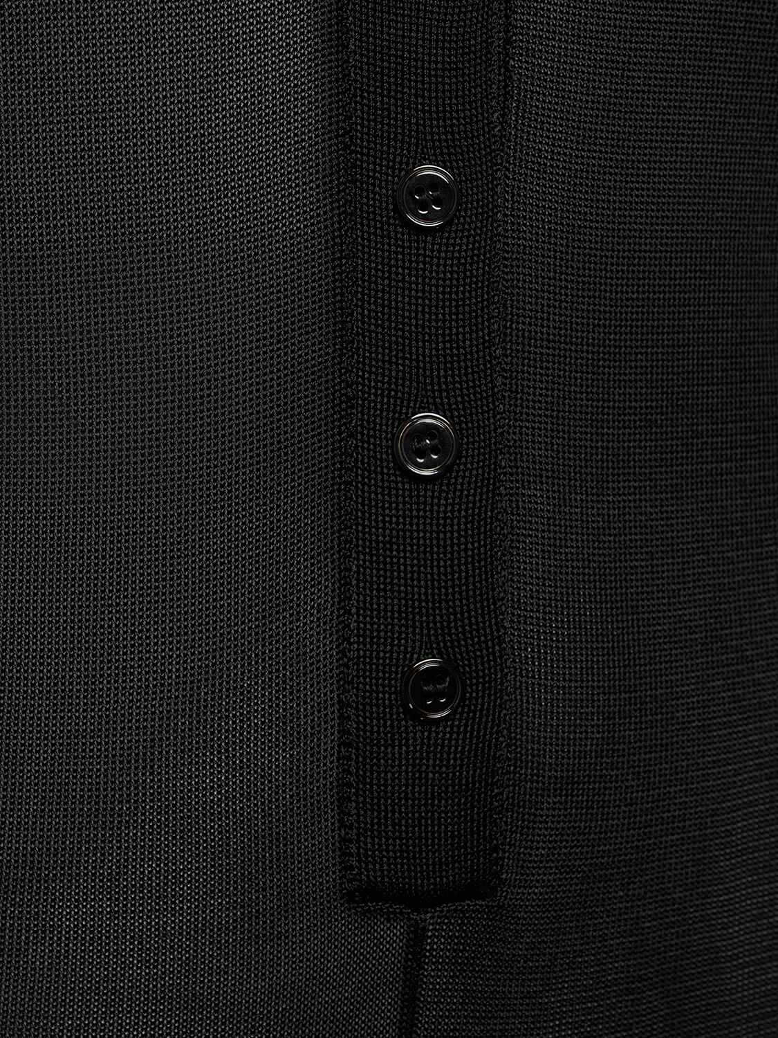 Shop Tom Ford Slinky Viscose Jersey Bodysuit In Black