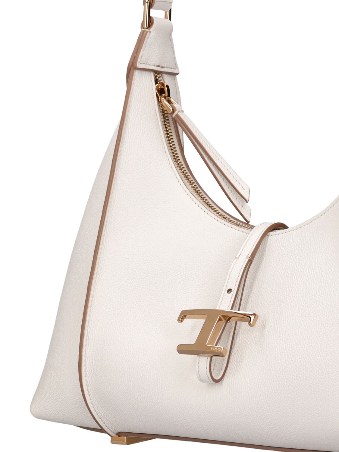 Shop Tod's Small Hobo T Timeless Leather Bag In White