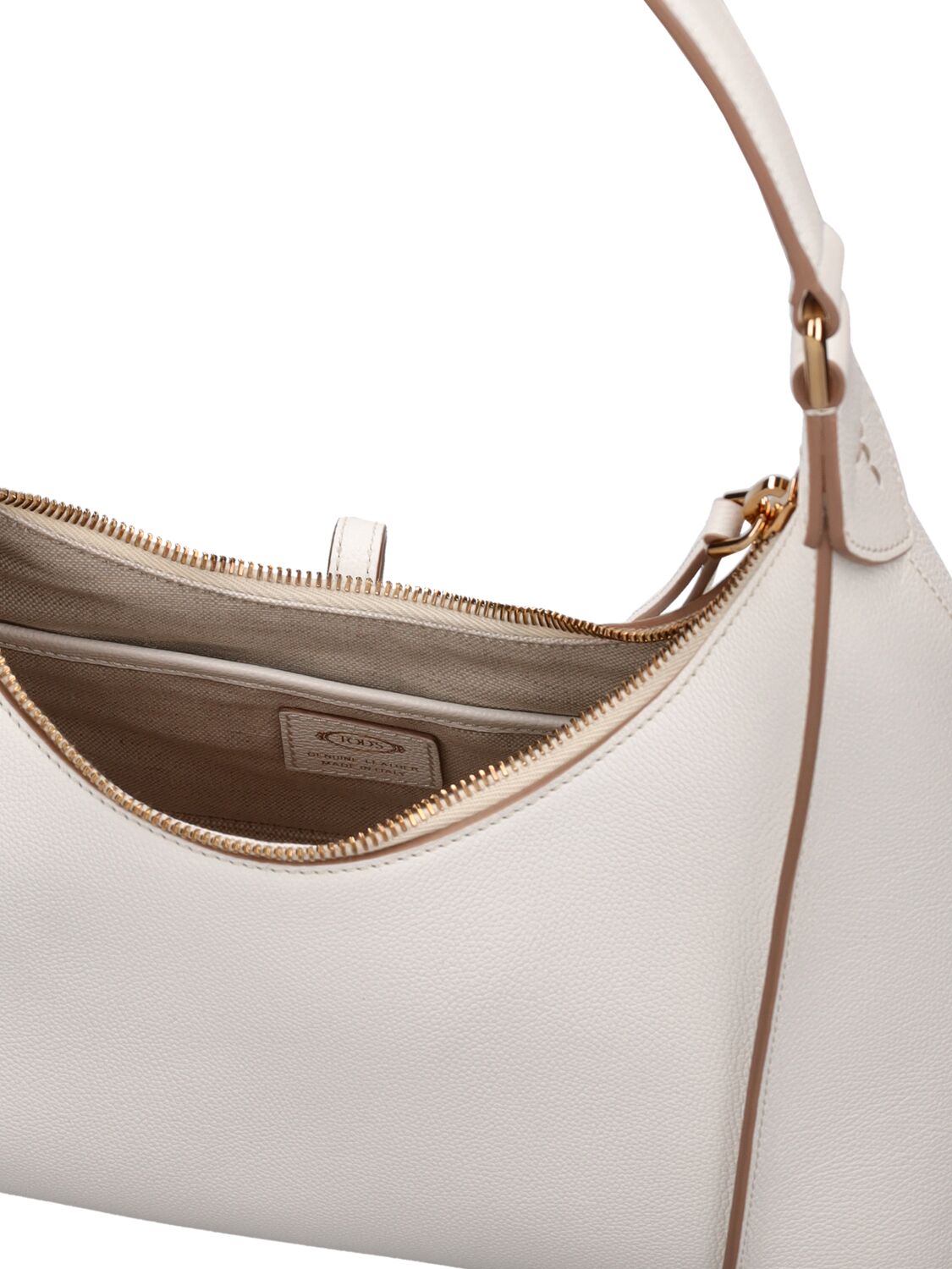 Shop Tod's Small Hobo T Timeless Leather Bag In White