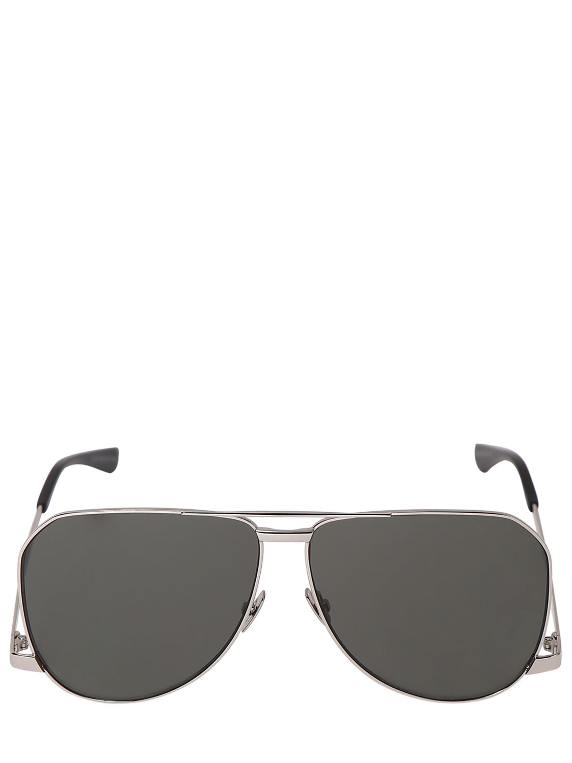 Shop Saint Laurent Sl 690 Metal Sunglasses In Black