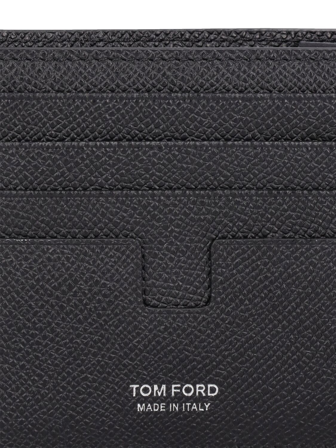 Shop Tom Ford Saffiano Leather Bifold Wallet In Black