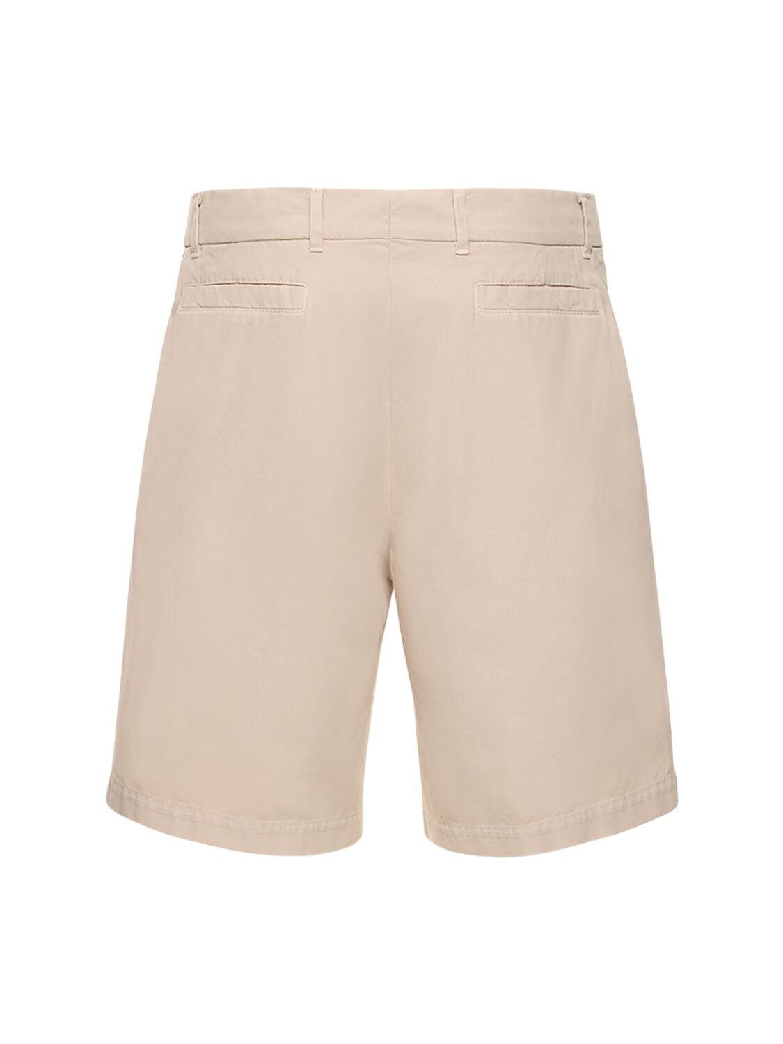 Shop Brunello Cucinelli Dyed Cotton Bermuda Shorts In Light Beige