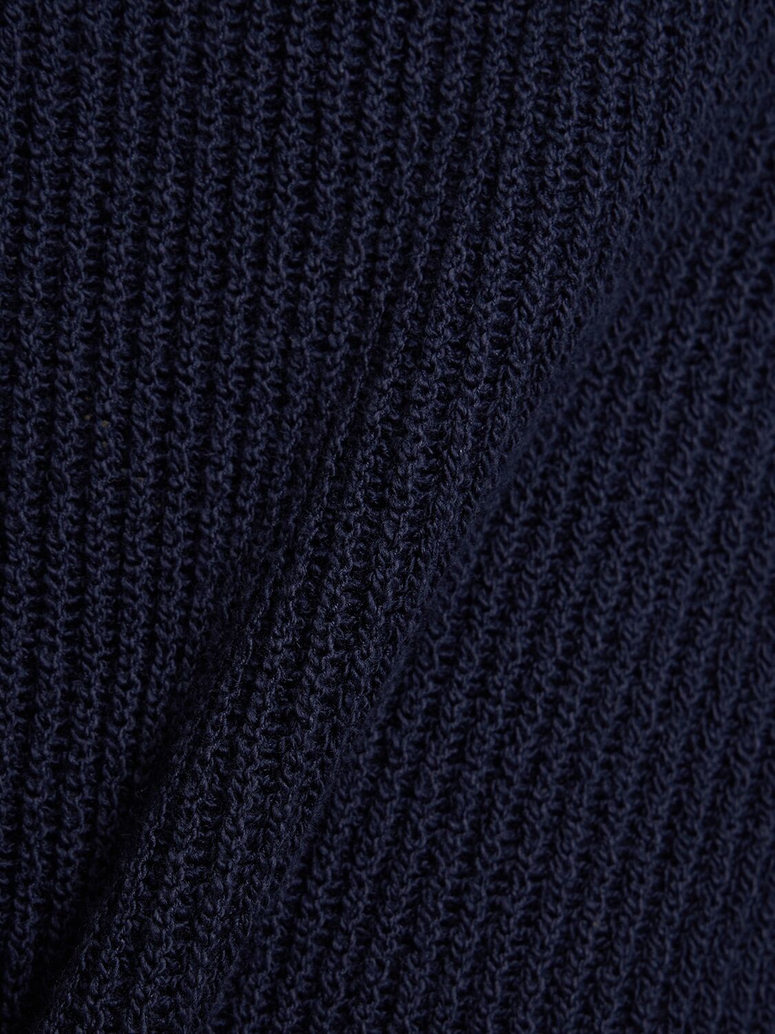 Shop Brunello Cucinelli Cotton Knit Crewneck Sweater In Navy