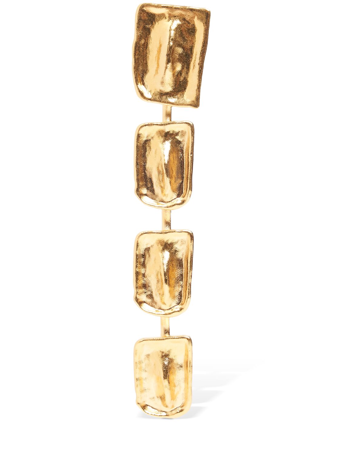 Tom Ford Maxi Long Drop Earrings In Antique Gold