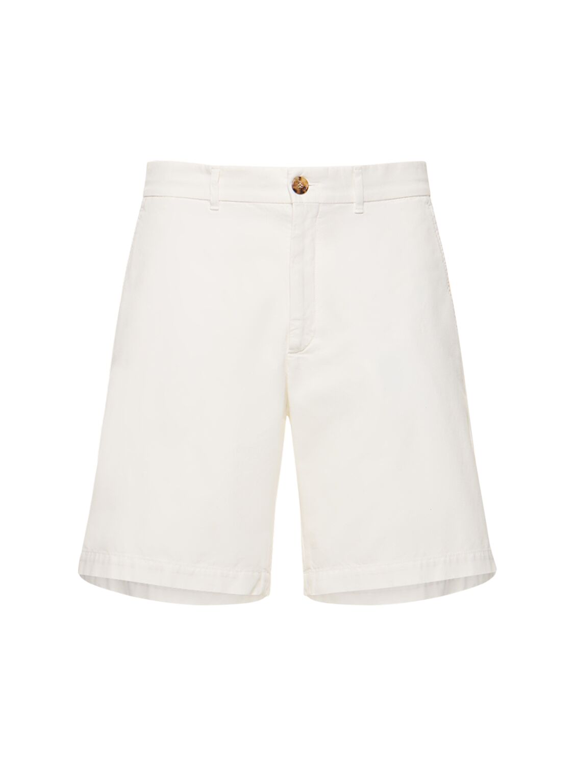 Brunello Cucinelli Dyed Cotton Bermuda Shorts In White